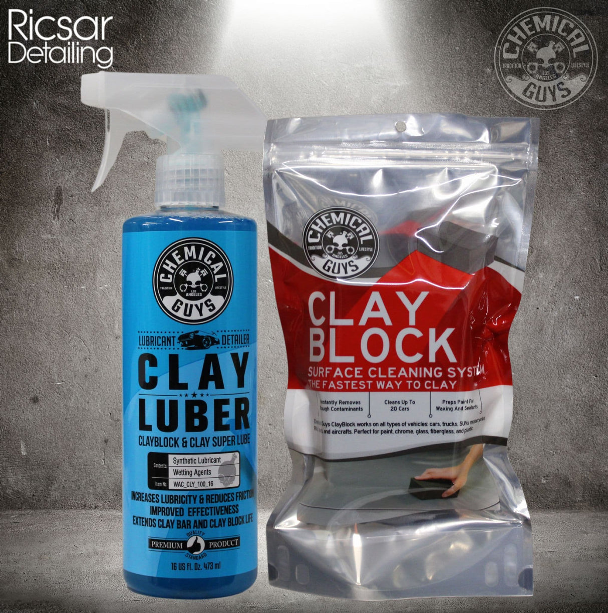 Chemical Guys Clay block Kit- Includes Clay block & Clay Luber – Ricsar  Detailing Supplies